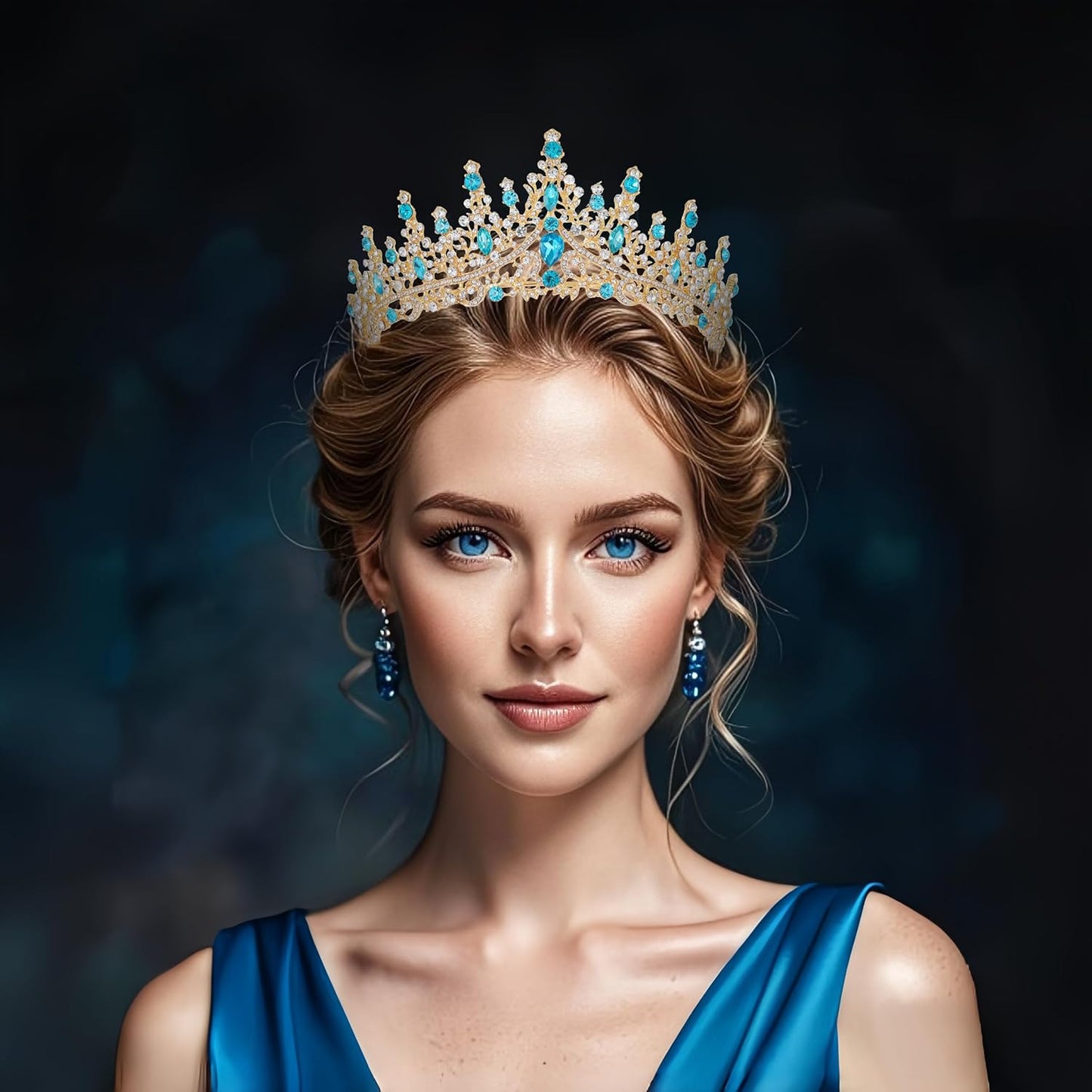 Kamirola Crystal Crowns and Tiaras Headband for Girl or Women Birthday Party Wedding Prom Bridal Halloween Christmas （TR19）