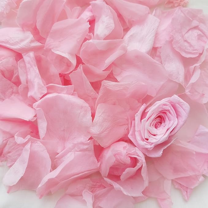 8.11oz Pink Real Rose Petals,Natural Petals For Wedding Party Decorations,Dried Flower Confetti,Rose Flower Girl,Table Centerpieces,Bridal Shower,Romantic Night,Proposal Decor