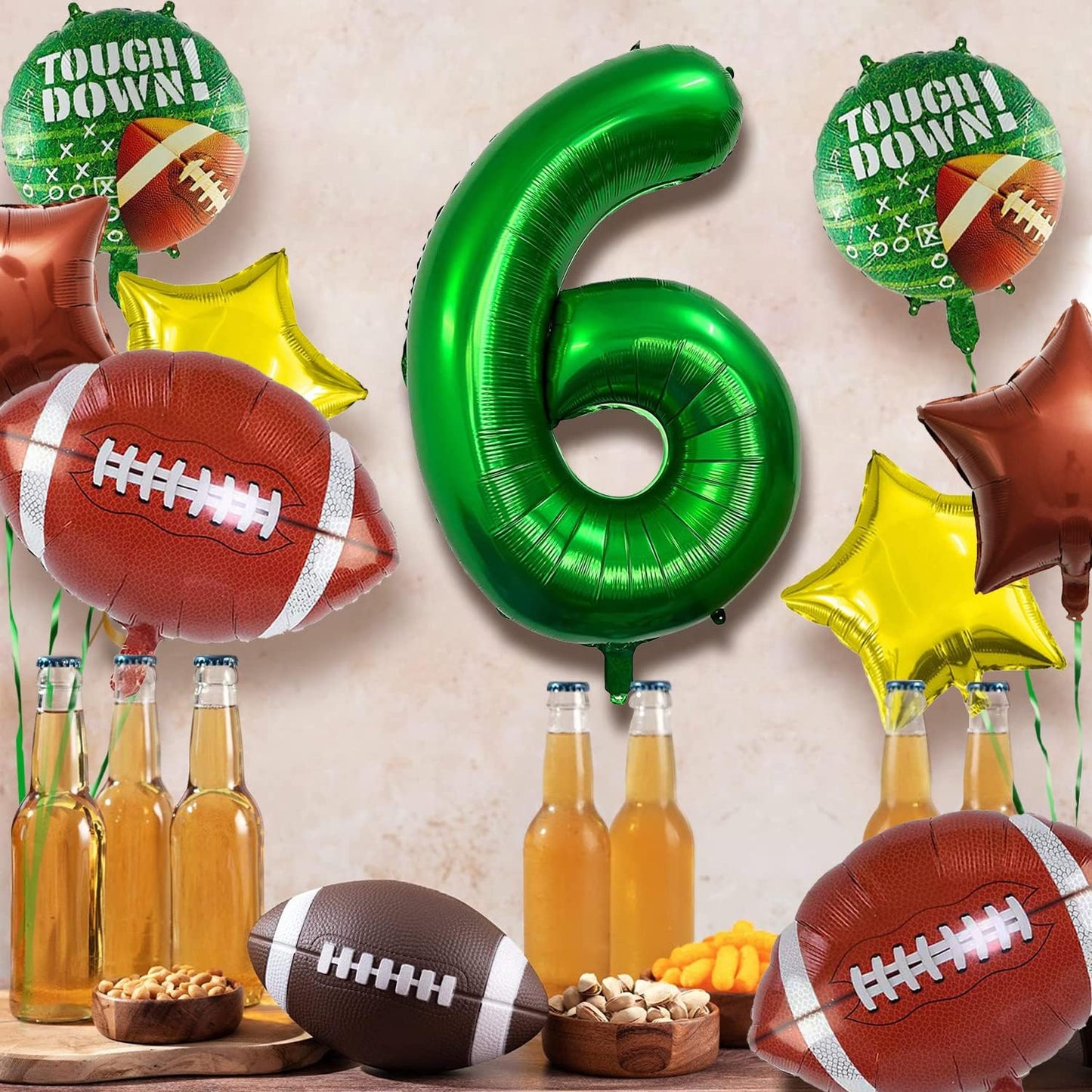 Football Balloons Set Football Birthday Party Decorations Football Touchdown Sports Theme Birthday Party Decoration, Tailgate Game Day Football Theme Supplies Birthday Party Decorations