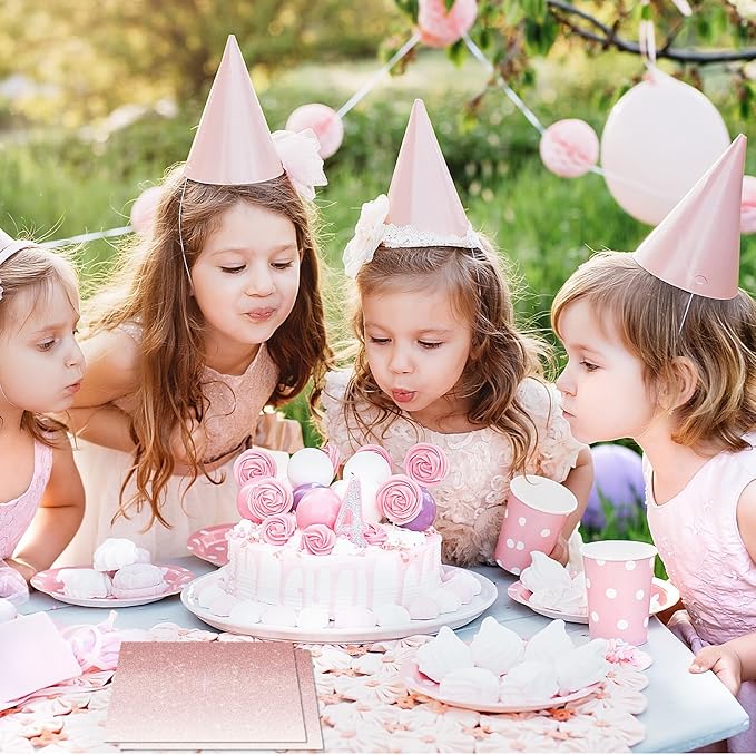40PCS Rose Gold Party Napkins Ombre Rose Gold Napkins Disposable Paper Cocktail Napkins for Girls Women Baby Shower Anniversary Wedding Party Supplies