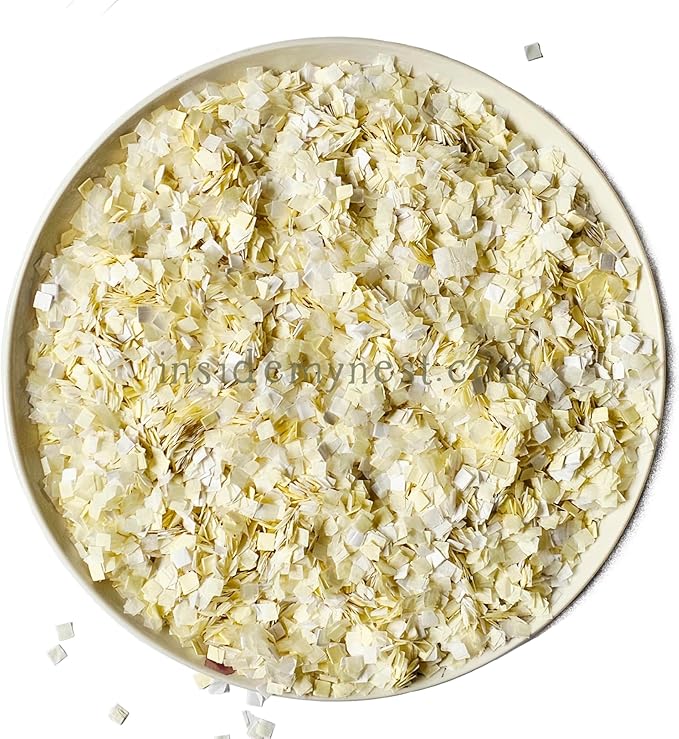 White Cream Ivory Wedding Confetti Biodegradable Eco Environmentally Friendly Tissue Paper Flower Basket Aisle Decorations Decor InsideMyNest (75g/1 litre)
