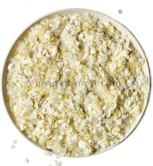 White Cream Ivory Wedding Confetti Biodegradable Eco Environmentally Friendly Tissue Paper Flower Basket Aisle Decorations Decor InsideMyNest (75g/1 litre)