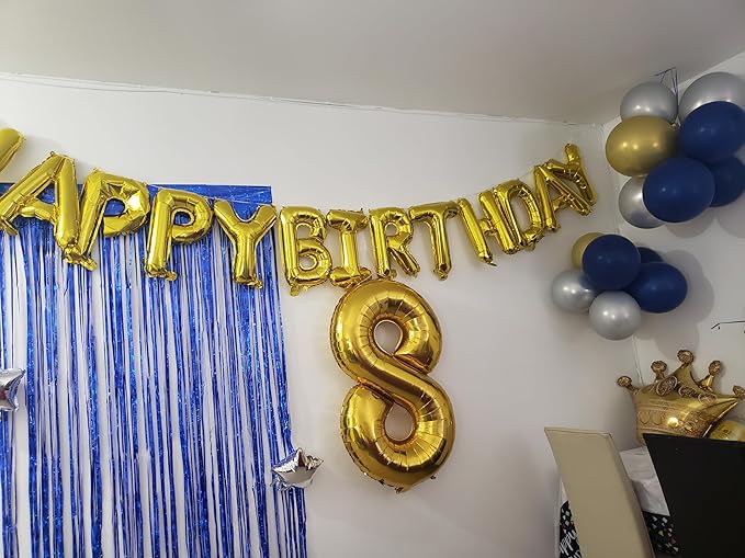 Number 6 Balloon 40 Inch, 6 7 Six Seven Birthday Decorations, 6th Birthday Balloon for Men Women, Gold 16 60 61 65 Numbers Balloons Party Wedding Events Decorations
