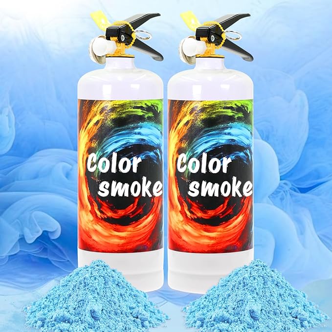 Gender Reveal Fire Extinguisher Large Gender Reveal Smoke 2 Pack Blue Powder for Gender Reveal Party Ideas 2 Blue Smoke for Gender Reveal Boy or Girl Fire Extinguishers Baby Gender Reveal