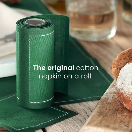 Cotton Cocktail Napkin - 4.3 x 4.3 in - 50 units per roll - English Green