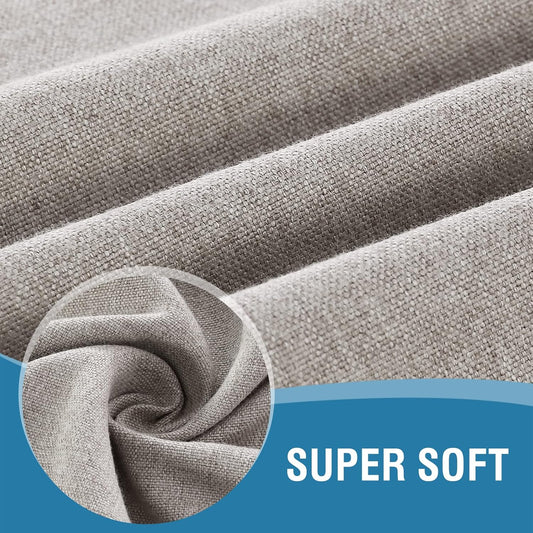 H.VERSAILTEX Linen Textured Cloth Napkins Set of 12 (18" X 18") Linen Textured Dinner Napkins Waterproof Extra Soft Thick Durable Reusable Napkins with Hemmed Edges, Heather Taupe