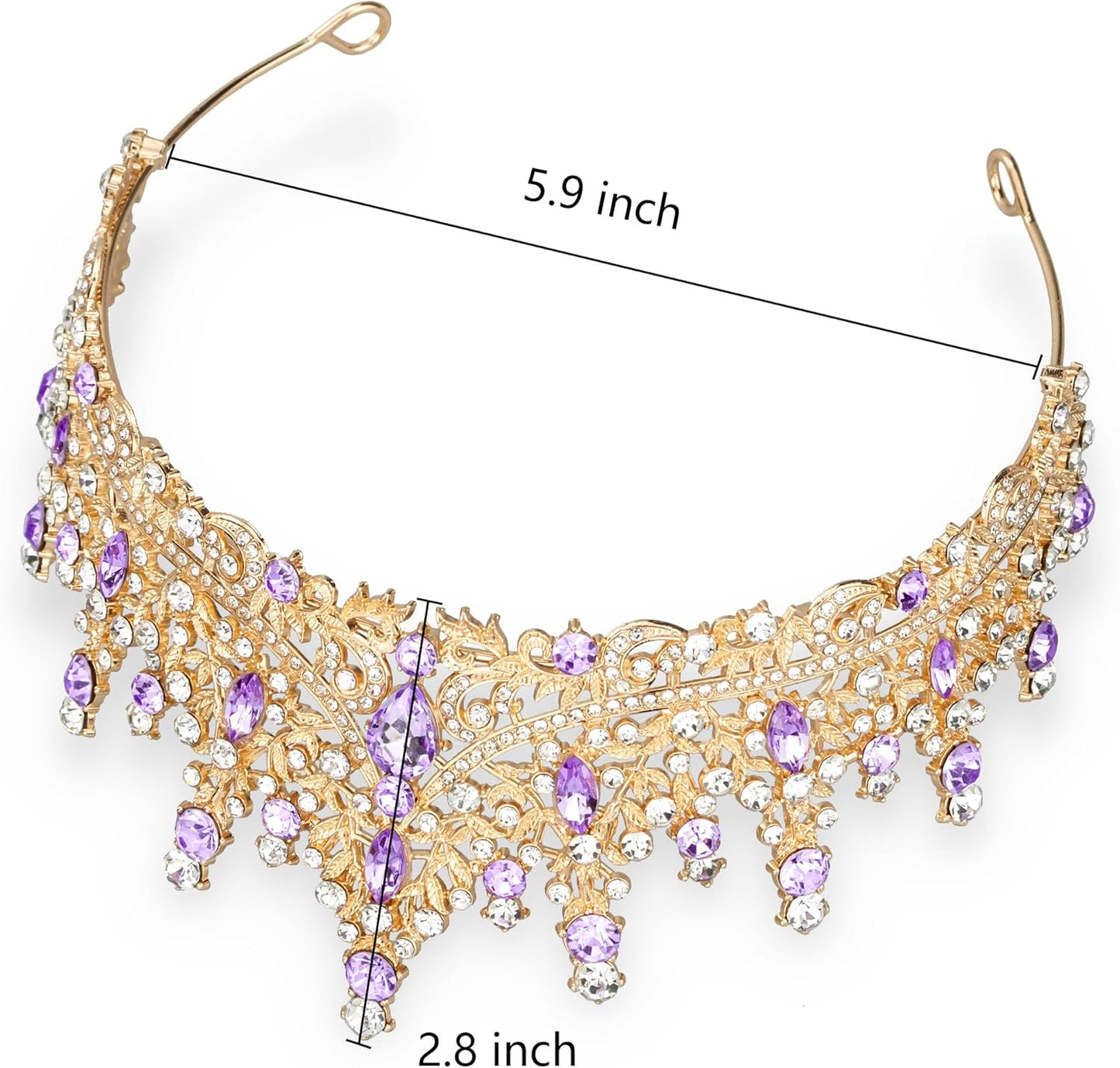 Tiaras and Crowns for Women Crystal Princess Tiaras Rhinestone Queen Crowns For Wedding Bridal Birthday Prom Pageant Party (Tiara 100)
