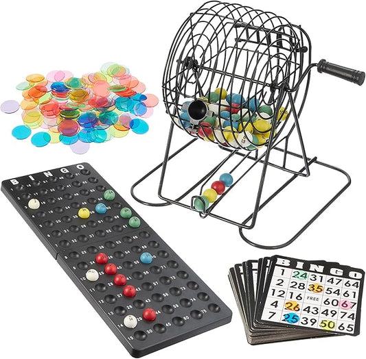 Royal Bingo Supplies Deluxe Bingo Game Set – 50 Reusable Cards, 300 Chips & 75 Jumbo Balls – Ideal for Parties, Classrooms, Senior Centers & Group Game Nights