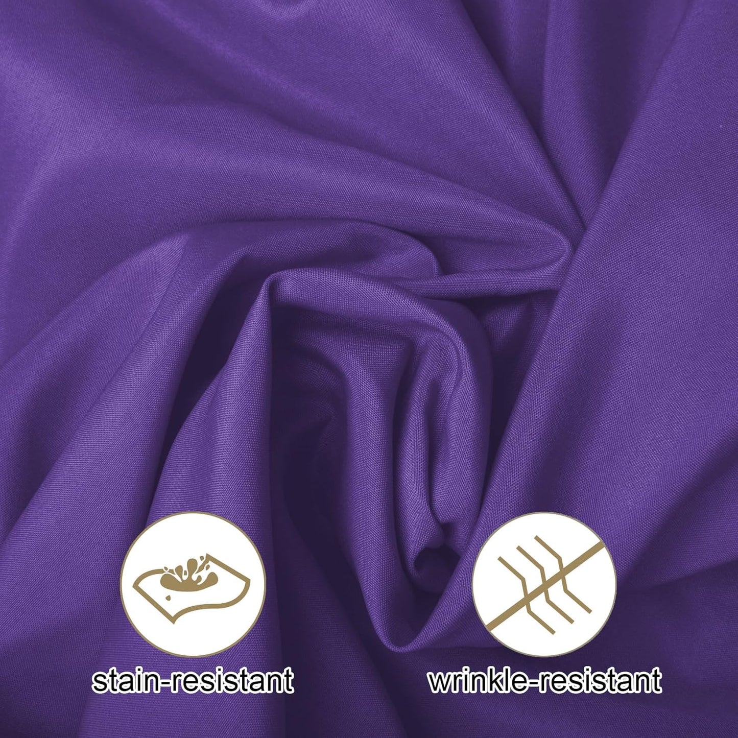 Ascoza 2pack 90x156 Inch Purple Rectangular Tablecloth 8 Feet Table Cloth in Polyester Fabric for Wedding/Banquet/Restaurant/Parties