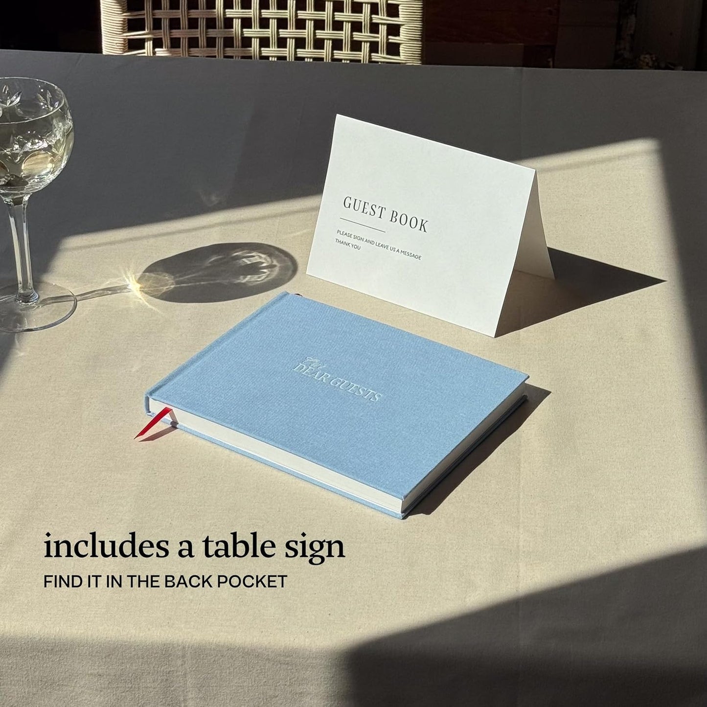 Kunitsa Co. Wedding Guest Book - Blank Sign in Book for Special Occasions