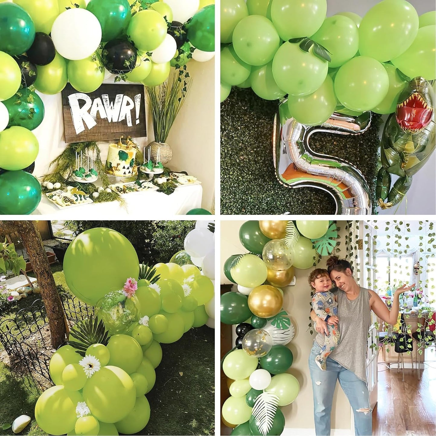 PartyWoo Lime Green Balloons 140pcs Different Sizes of 18 12 10 5 Inch Light Green Latex Helium Balloon Arch Kit for Wedding Birthday Dinosaur Jungle Golf Football Theme Party Decorations Green-Y6