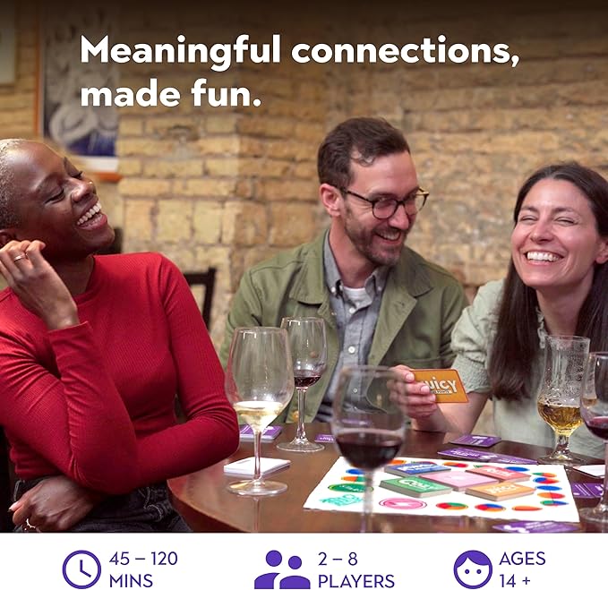 COZY JUICY REAL Deep Conversation Game - For Groups Adults Couples Families & Strangers, Really Lets Fun & Friendship Begin, 252 Cards Edition, Adult Couple Family Card Games Night, Tales For Humanity