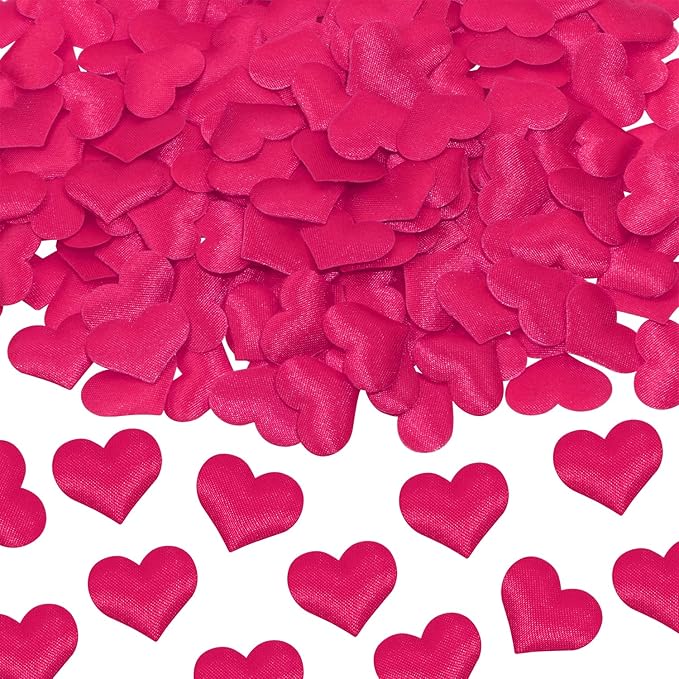 ONLYKXY 200Pcs Sponge Confetti Decor Glitter Flower Heart Shape Petals Table Wedding Decoration for Wedding Party Valentine's Day Scatter Ponge Petal Confetti (Rose Red)