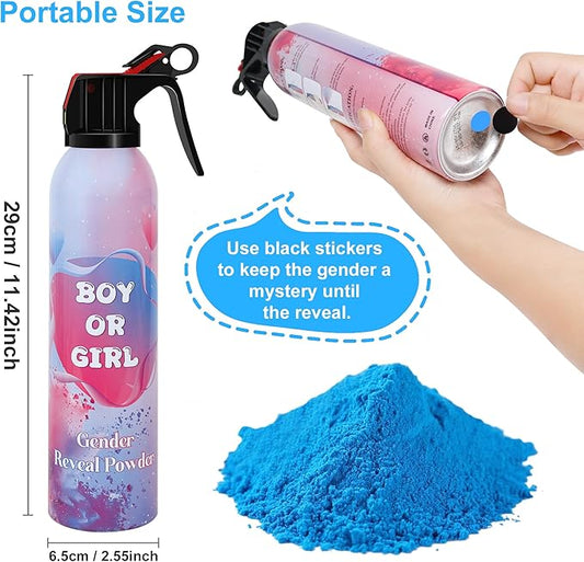 Large Gender Reveal Smoke Bombs 4 Packs, Blue Biodegradable Powder Spray for Baby Boy Reveal, Long-Lasting 10ft Smoke Effect, Unique Gender Reveal Ideas & Party Decorations