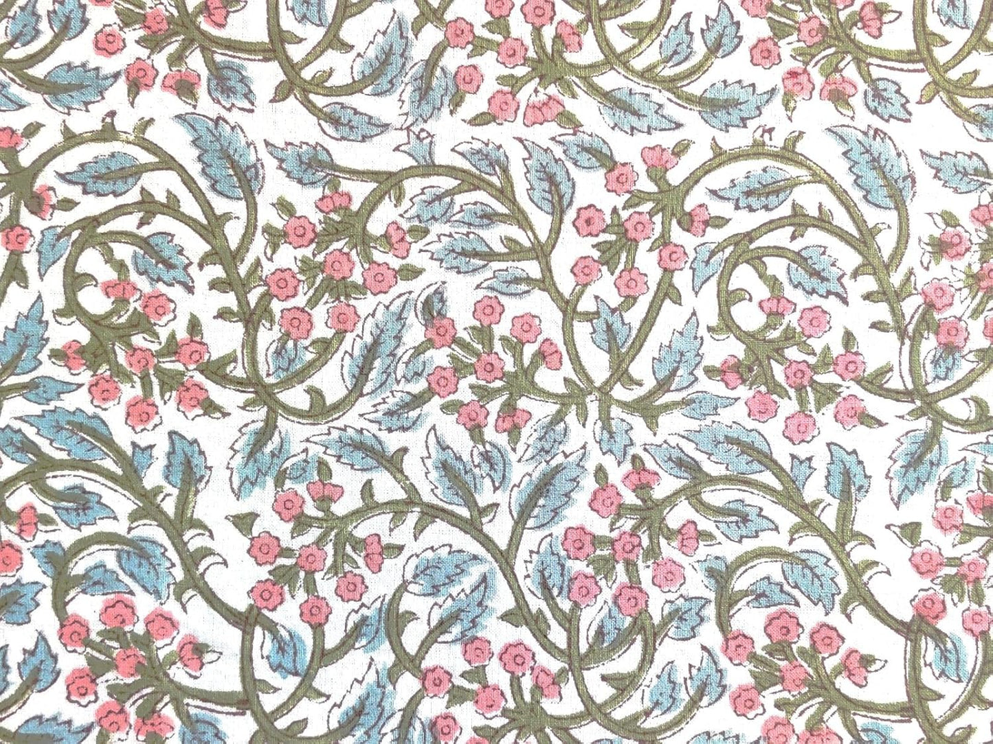 ATOSII Kalina 100% Cotton Fall Rectangle Tablecloth, Handblock Print Floral Table Cloth for Kitchen Dining Linen I Weddings Outdoors Easter Spring Summer I 72 X 120 Inches I 10 Seater