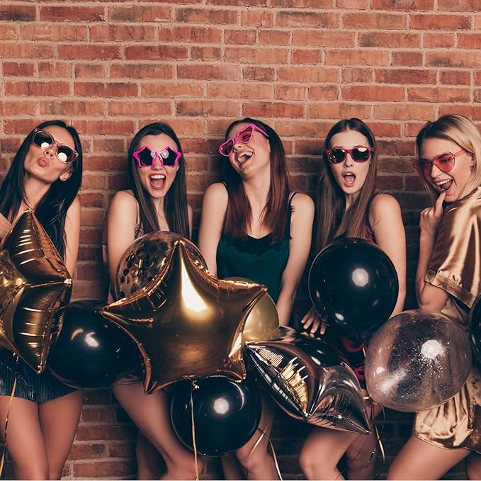 KBZVNAF Black Balloons Latex Party Balloons - 50 Pack 12 inch Helium Matte Black Balloons for Wedding Graduation Baby Shower Birthday Party Decorations