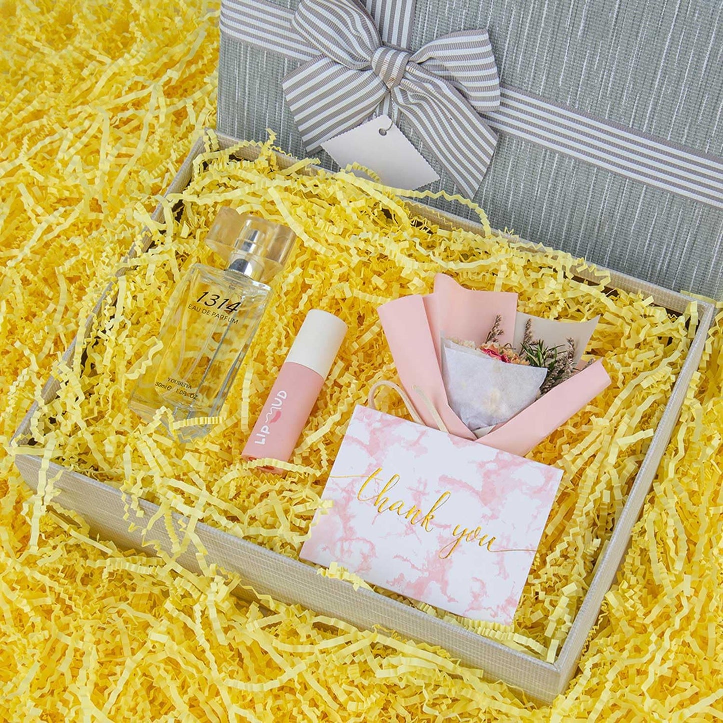 Caleihd 1/2 LB Crinkle Cut Paper Shredded Filler Paper for Gift Baskets Gift Box Confetti Paper Shreds Decoration Stuffing for Birthday, Weddings, Anniversaries, Christmas Wrapping Yellow
