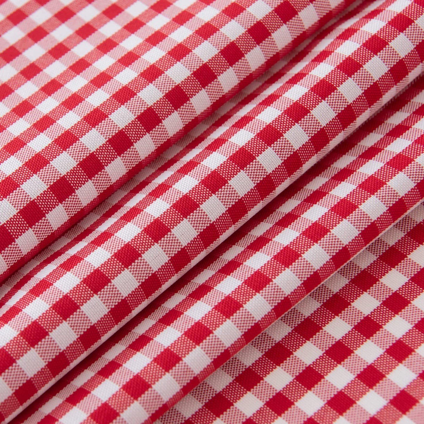 maxmill Checkered Square Tablecloth Stain Resistant Waterproof and Wrinkle Resistant Washable Heavy Weight Soft Table Cloth Gingham for Dining Room Christmas Holiday Dinner, 52 x 52 Inch Red White