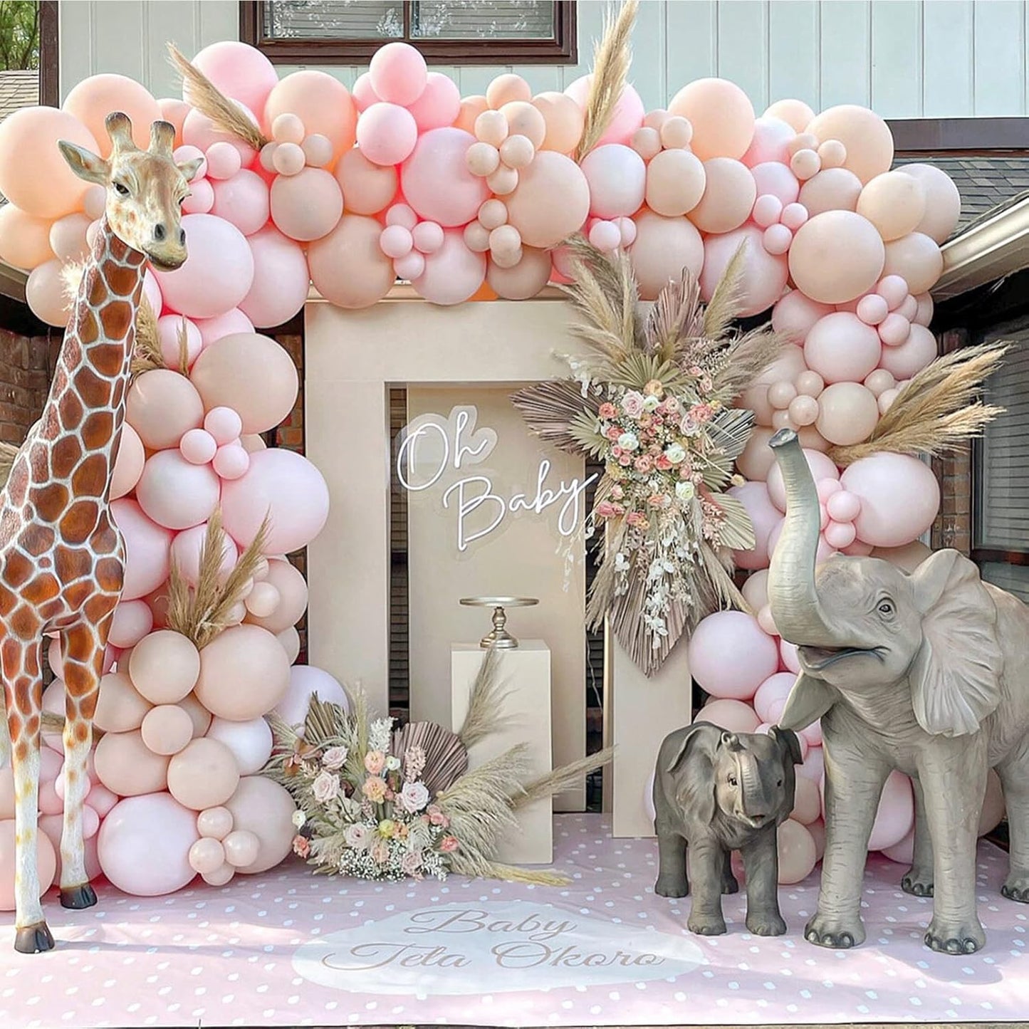 105pcs Light Pink Balloons 12inch Pastel Pink Balloons for Boys Girls Birthday Baby Shower Gender Reveal Wedding Decorations