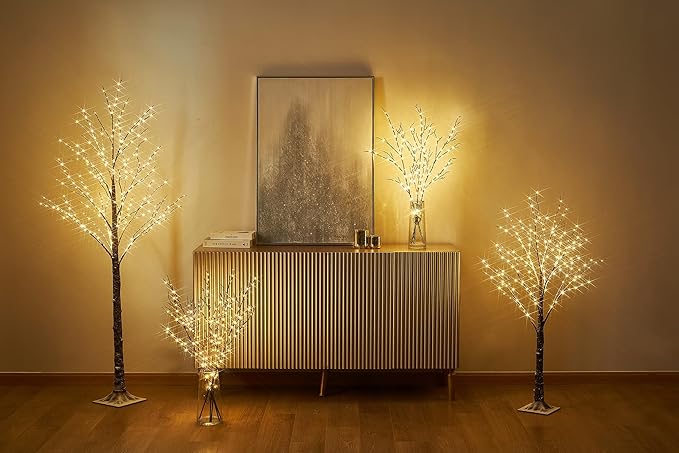 LITBLOOM Lighted Flokced Tree with Fairy Lights 6FT 330 LED, Snowy Tree with Lights for Indoor Outdoor Home Christmas Holiday Decoration