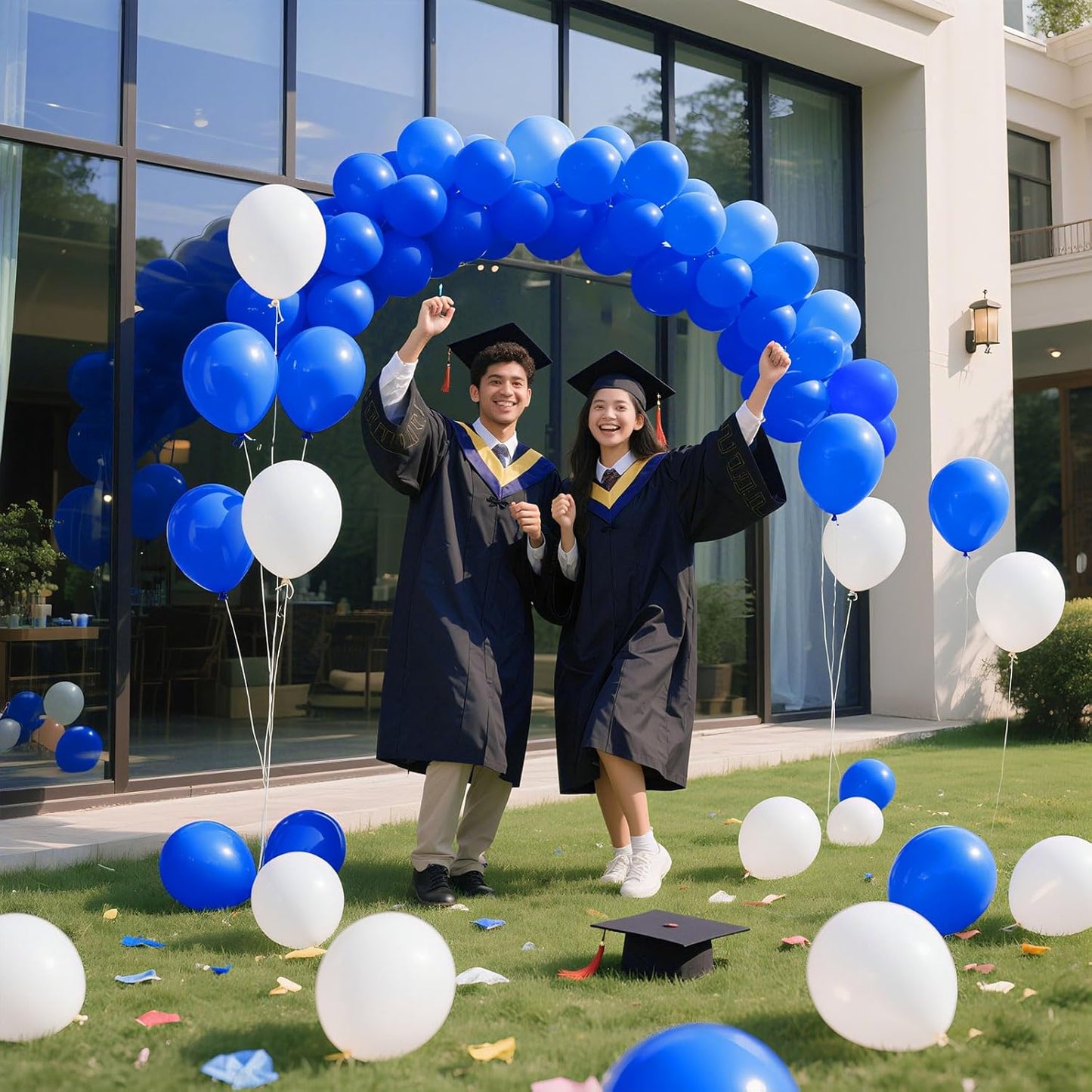 Blue Balloons Blue Party Decorations 160 Pack 5 inch Round Royal Blue Balloons for Birthday Graduation Baseball Nautical 4th of July Independence Memorial Day Patriotic Party Decorations