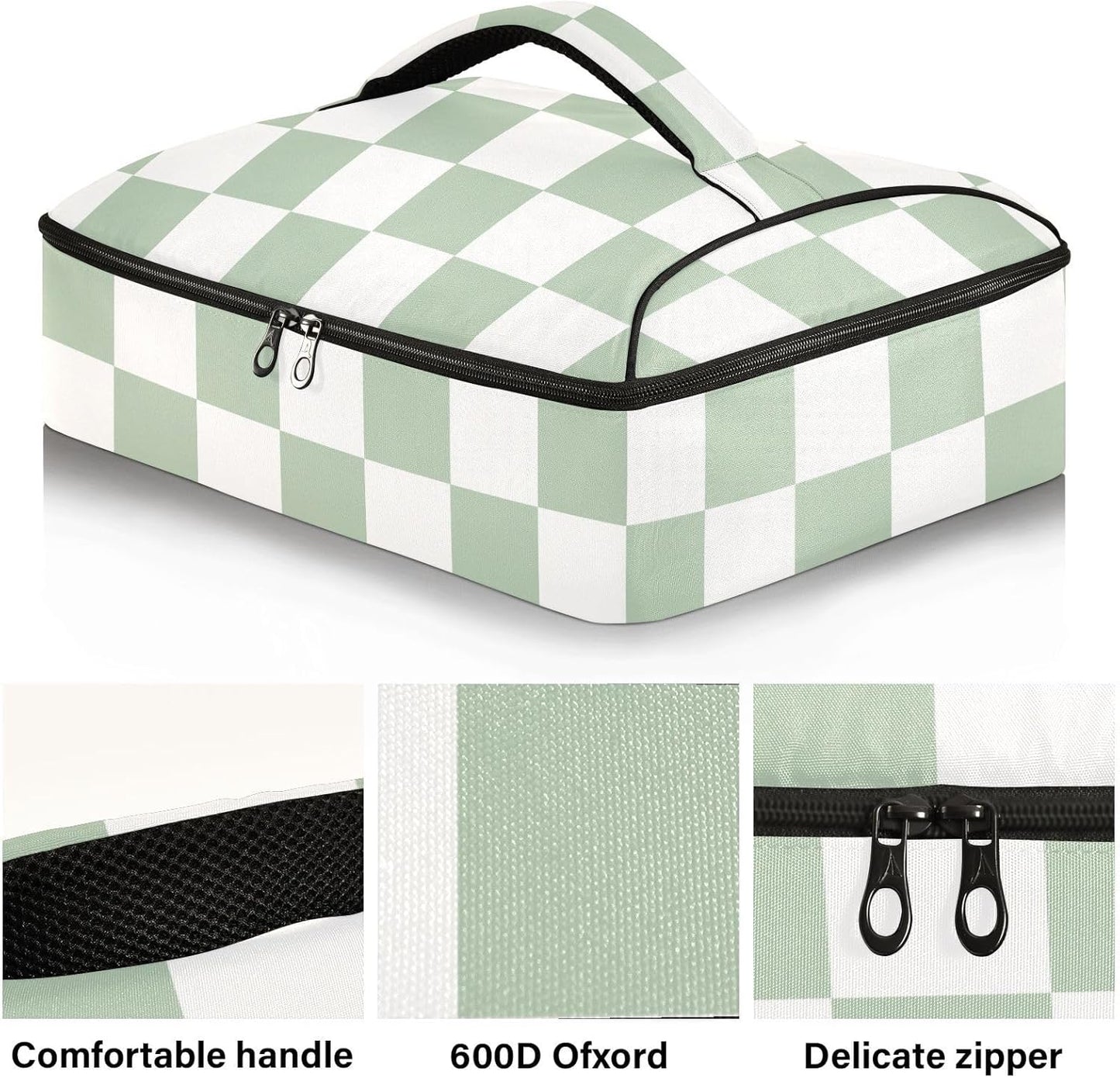 Casserole Carriers for Hot or Cold Food Reusable Casserole Dish Carrier Insulated Thermal Large Capacity Durable Perfect for Party Camping Family Gatherings Yellow Fish