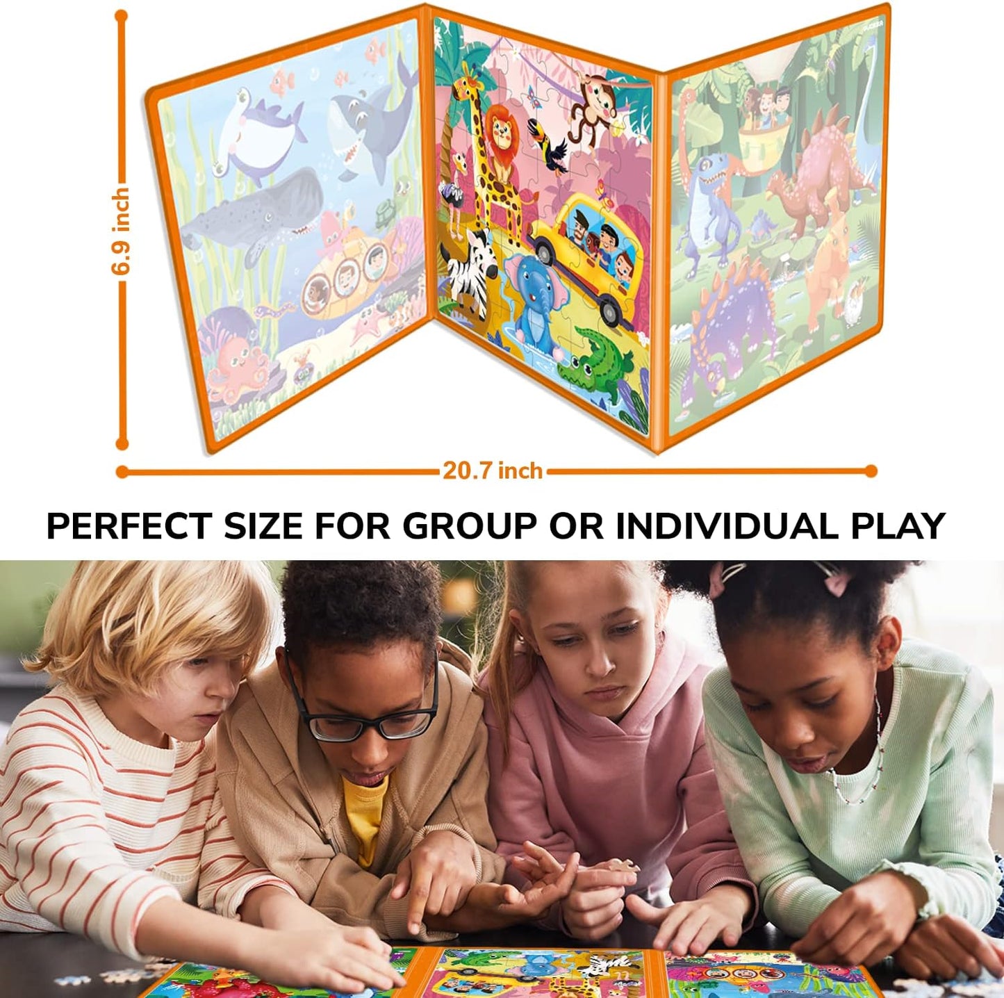 QUOKKA Magnetic Puzzles for Kids Ages 4-6 - 36 Pieces Sudoku Toddler Puzzles Ages 2-4 - Travel Games for Kids Ages 3-5 - Animal Jungle Sea Toddler Travel Toys - Car Airplane Road Trip Games