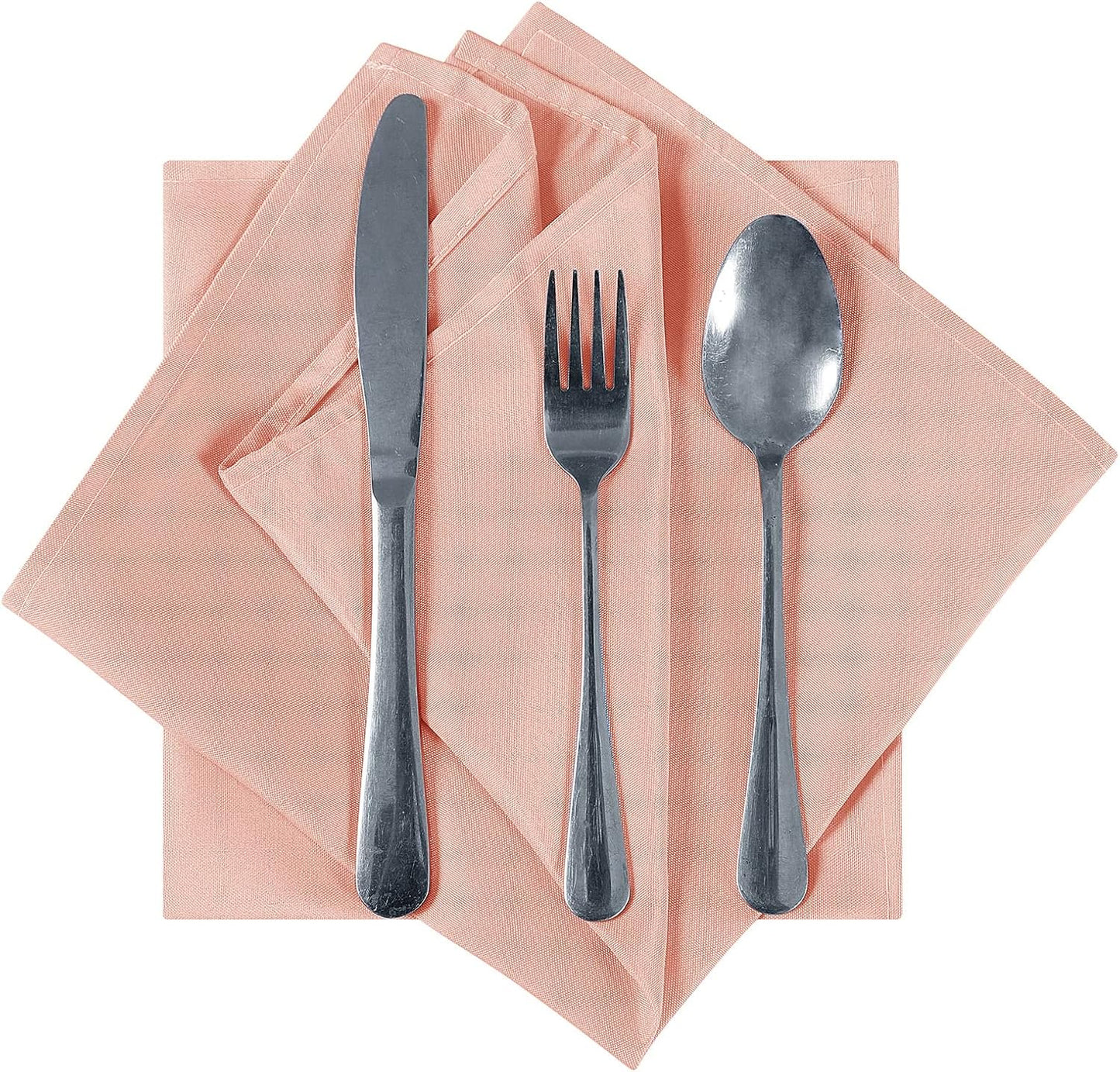 Cloth Napkins 17x17 inch Washable Polyester Dinner Napkins Soft Table Napkins for Wedding Party Dining Banquet(Dusty Pink,100PCS)