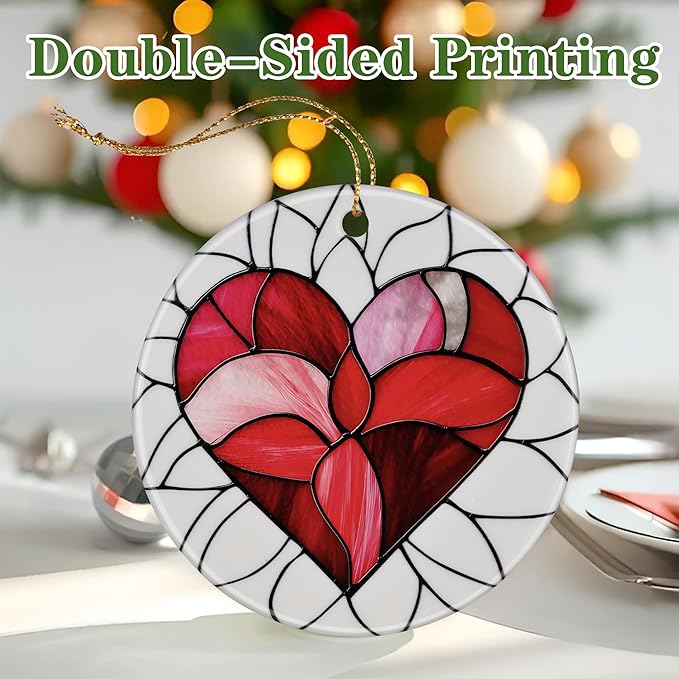 Heart Ornament, Christmas Ornament – Christmas Tree Decor, Holiday Decoration, Stocking Stuffer, Festive Gift Idea, Perfect Love Gift for Couple, Girlfriend, Friends, and Family