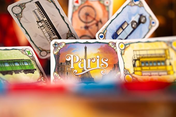 Asmodee Ticket to Ride Paris Board Game - Train Route-Building Strategy Game with Detailed Parisian Buses, Fun Family Game for Kids & Adults, Ages 8+, 2-4 Players, 10-15 Min Playtime