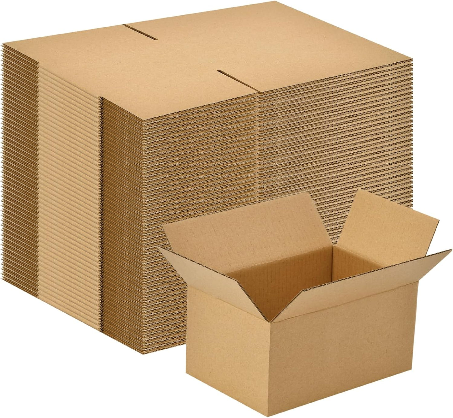 50 Pack 6x4x3 inches Small Shipping Boxes Brown Corrugated Cardboard Boxes for Packing, Mailing, Moving, Business