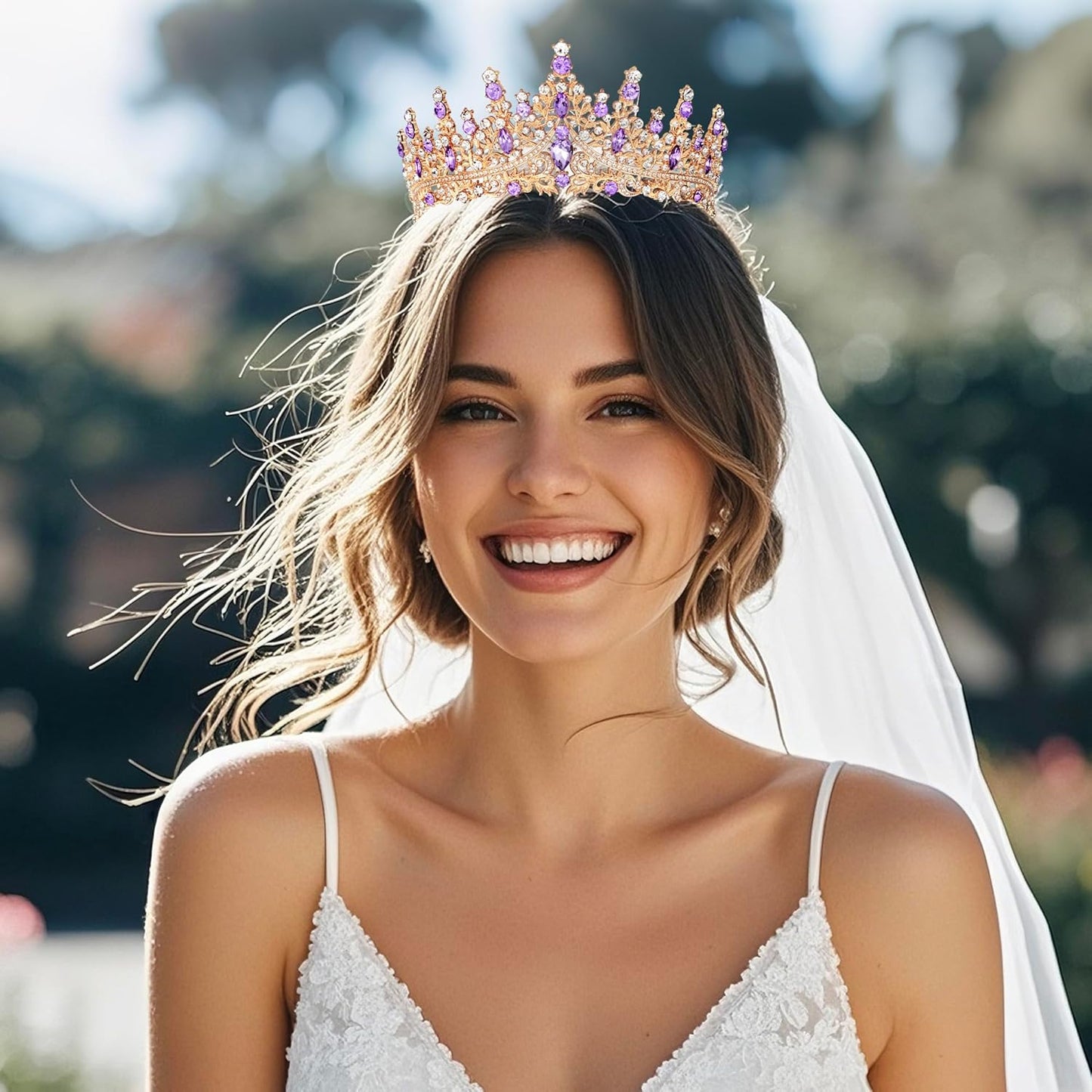 Tiaras and Crowns for Women Crystal Princess Tiaras Rhinestone Queen Crowns For Wedding Bridal Birthday Prom Pageant Party (Tiara 100)