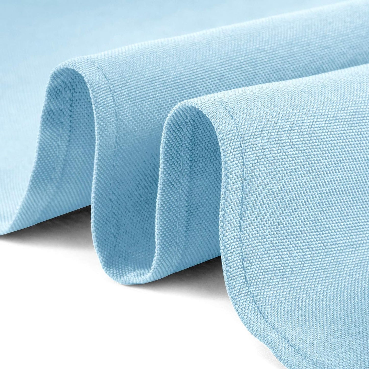 Lann's Linens - 90" x 156" Premium Tablecloth for Wedding/Banquet/Restaurant - Rectangular Polyester Fabric Table Cloth - Baby Blue