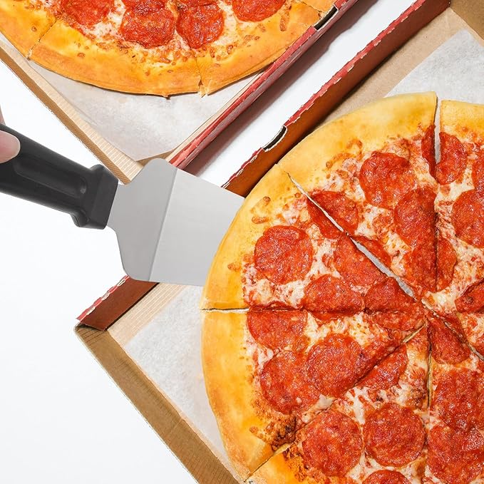 CATIEBYE Stainless Steel Pizza Triangular Spatula and Pie Server, Sturdy Cake Server for Serving Pizza, Cake, and Pastry, for Home Kitchen and Dining Use