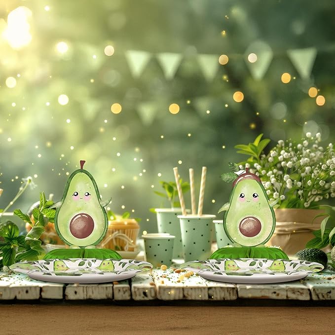 Avocado Party Decorations - Avocado Party Plates and Napkins for Kids Birthday Party, Serves 40 Guests