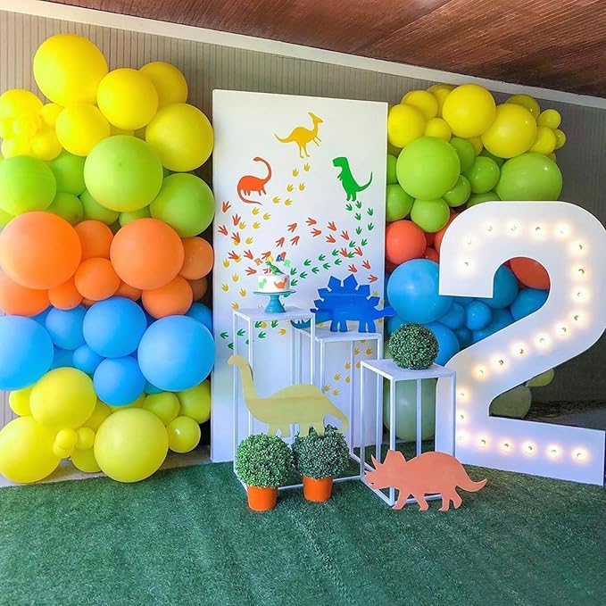 Lime Green Balloons 12 inch, Lime Green Latex Balloon 50pcs Party Balloons for Baby Shower Dinosaur Jungle Halloween Birthday Party Decorations