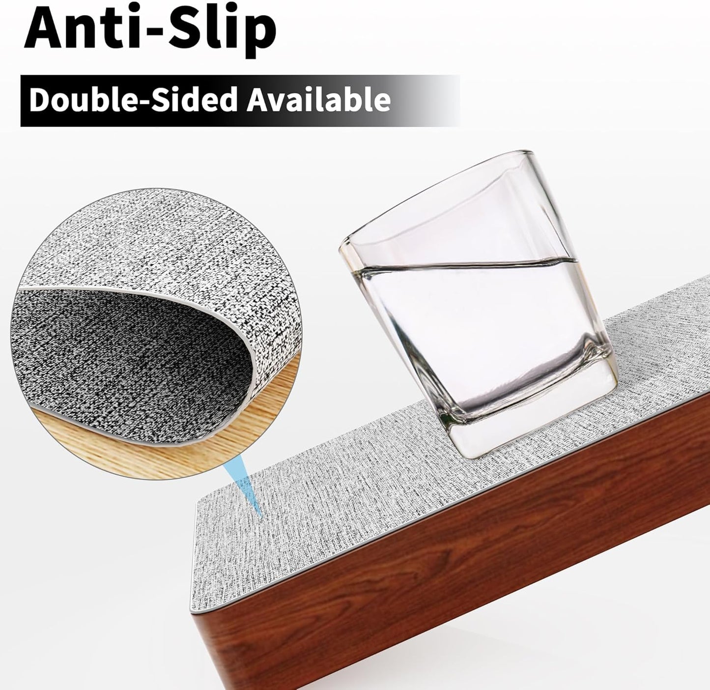 DOLOPL Placemats Set of 6, Light Grey Faux Leather Placemats, Heat Resistant Place Mats for Dining Table, Waterproof Oilproof Wipeable Washable Table Mats, Easy to Clean Anti-Slip Tablemats