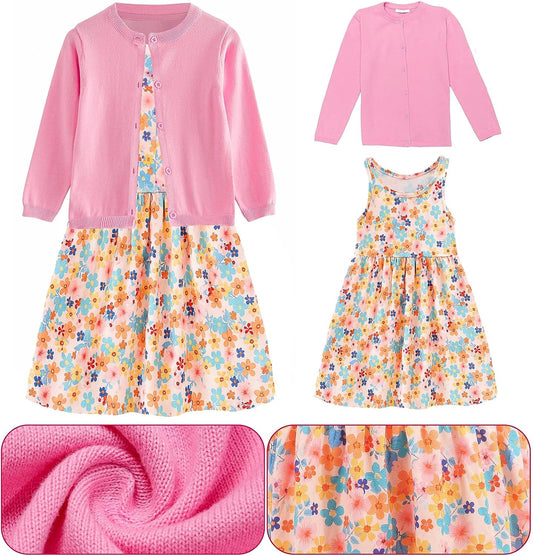 100th Day School Costume for Girls Grandma Dress Up Set with Wig & Accessories