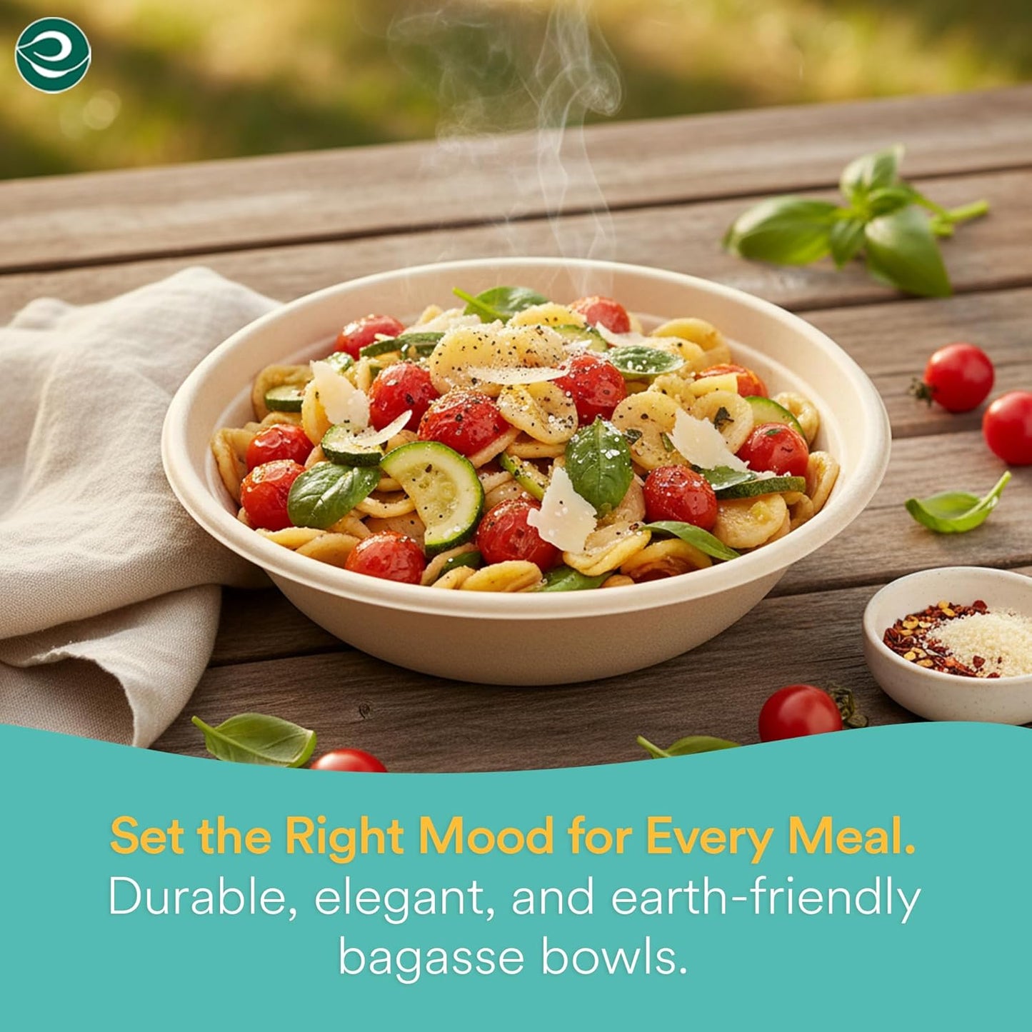 Ecosoul 100% Compostable 24 Oz Soup Bowls [1000-Pack] Disposable dinner bowls I Heavy duty paper bowl I Eco-friendly salad bowl I Biodegradable large Bowls