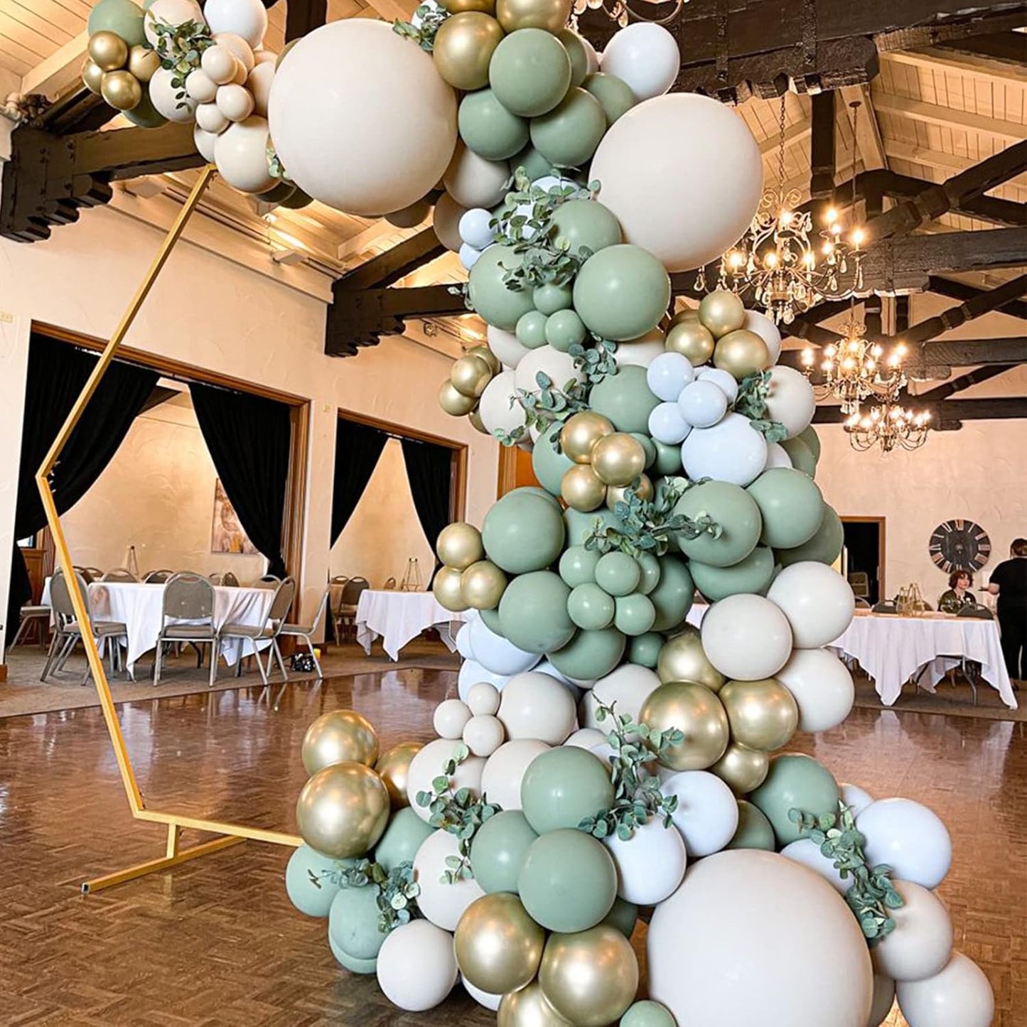 105pcs Sage Green Balloons 12inch Olive Green Balloons for Birthday Graduation Baby Shower Wedding Anniversary New Year Party Decorations