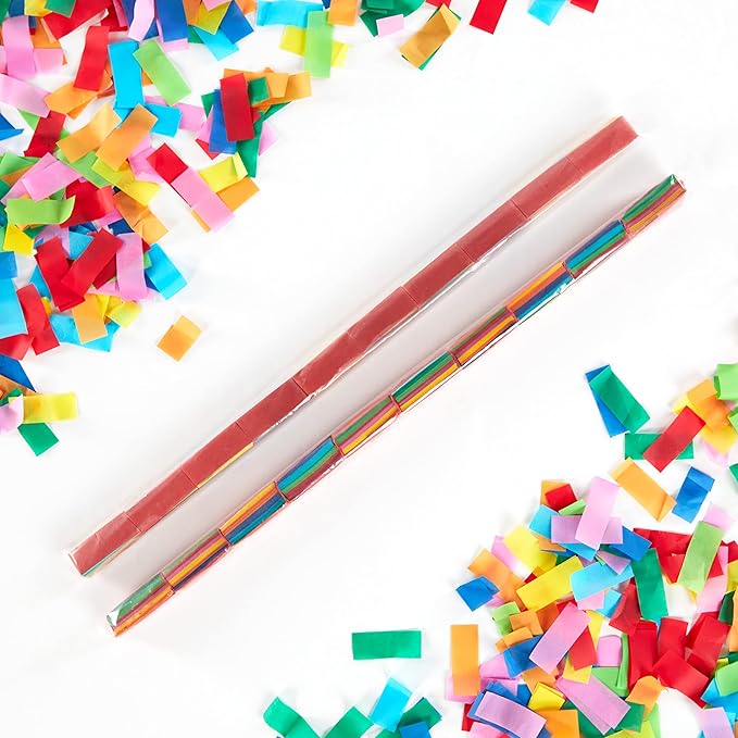 Biodegradable Tissue Paper Confetti Refills for Confetti Cannon, Multicolor (1/4 Pound Sleeve of Confetti)