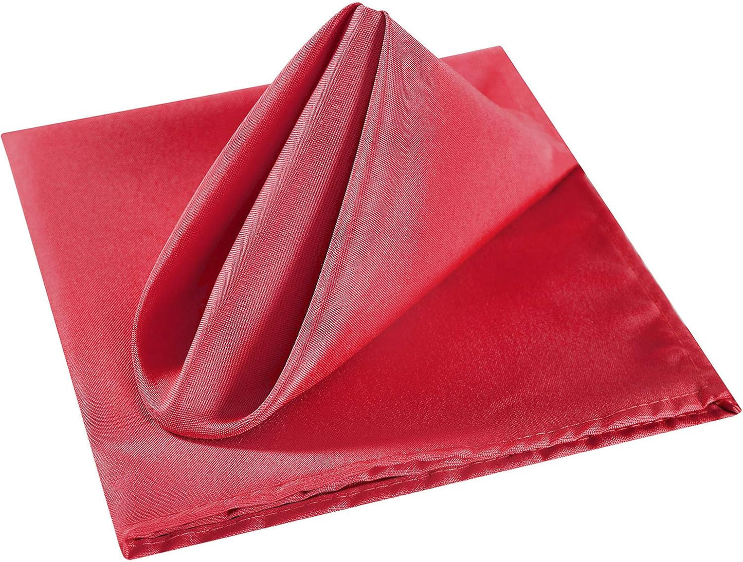 Cloth Napkins 20x20 inch Washable Polyester Dinner Napkins Soft Table Napkins for Wedding Party Dining Banquet(Red,50PCS)