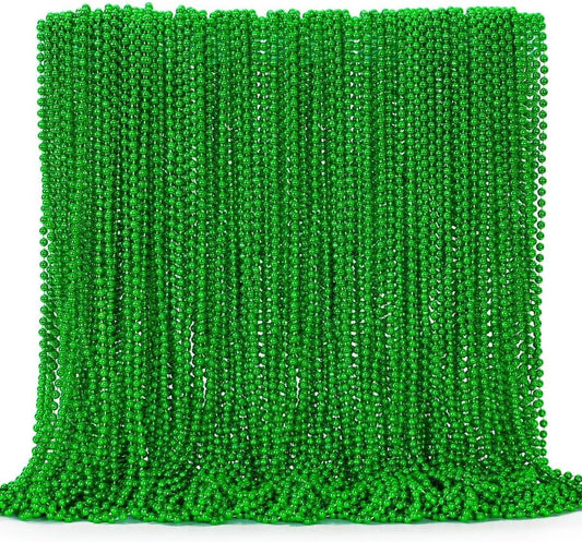 144PCS St Patricks Day Necklace, St. Patrick's Day Bead Accessories Bulk, Irish Saint Patrick Day Beads Necklaces, Parade Throw Accessories for Mardi Gras St. Patricks Christmas Decorations