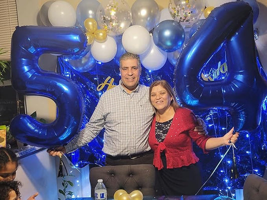 Numbers Balloons 40 Inch 4 Navy Blue Balloons for 4th Birthday Party, Number 4 14 40 Balloons