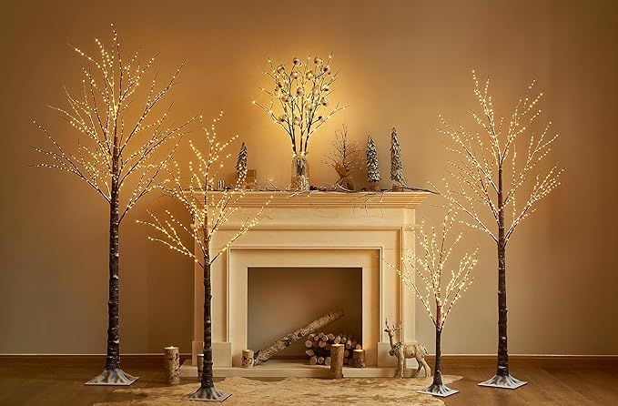 LITBLOOM Lighted Flokced Tree with Fairy Lights 6FT 330 LED, Snowy Tree with Lights for Indoor Outdoor Home Christmas Holiday Decoration