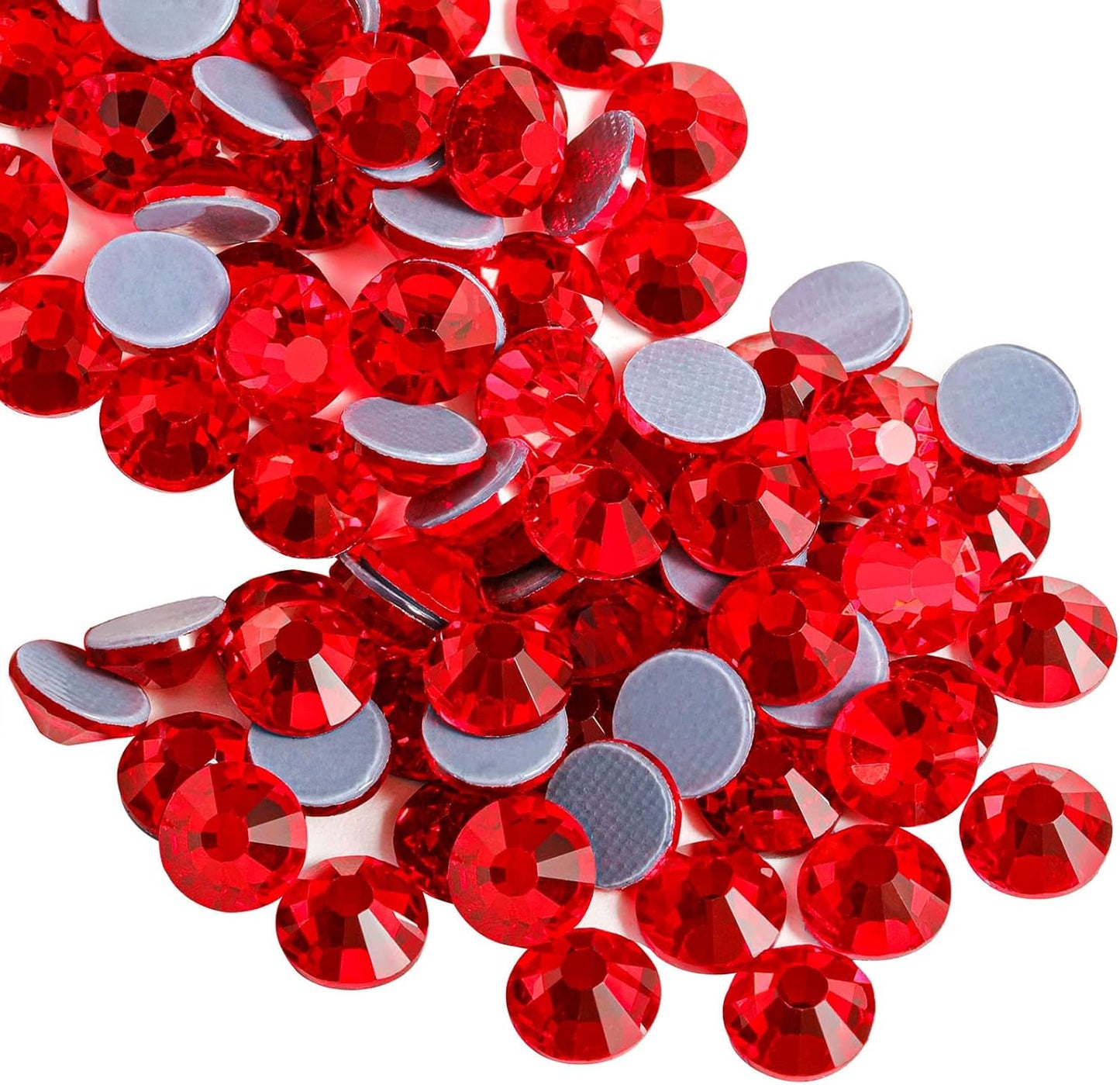 Beadsland Hotfix Rhinestones, 2880pcs Flatback Crystal Rhinestones for Crafts Clothes DIY Decorations, Light Siam, SS6, 1.9-2.1mm