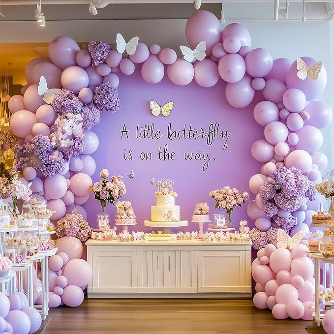 KBZVNAF Pastel Purple Latex Party Balloons - 50 Pack 12 inch Helium Matte Lavender Balloons for Birthday Wedding Baby Shower Princess Party Decorations