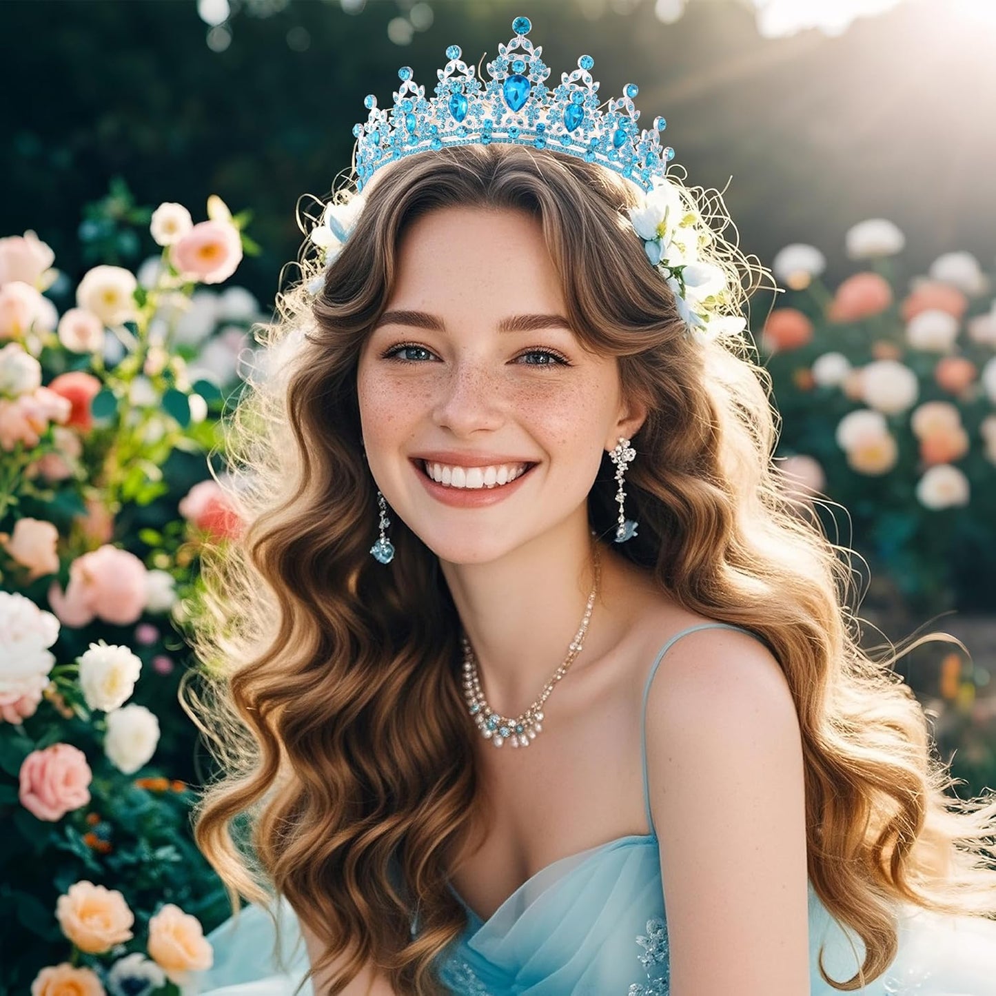 Crystal Tiaras and Crowns for Women - Wedding and Birthday Party Princess Crown Hair Accessories For Wedding, Prom, Pageant Celebration Party A3