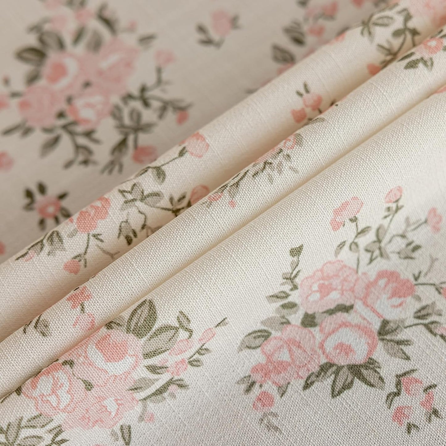 ENJOYBRIDAL Pink Floral Tablecloth - 60 x 120 Inch - Rectangle Vintage Table Cloth Picnic Camping Dining Boho Table Cover 10-12 Seats Rustic Farmhouse Cute Patterns Furniture Protector