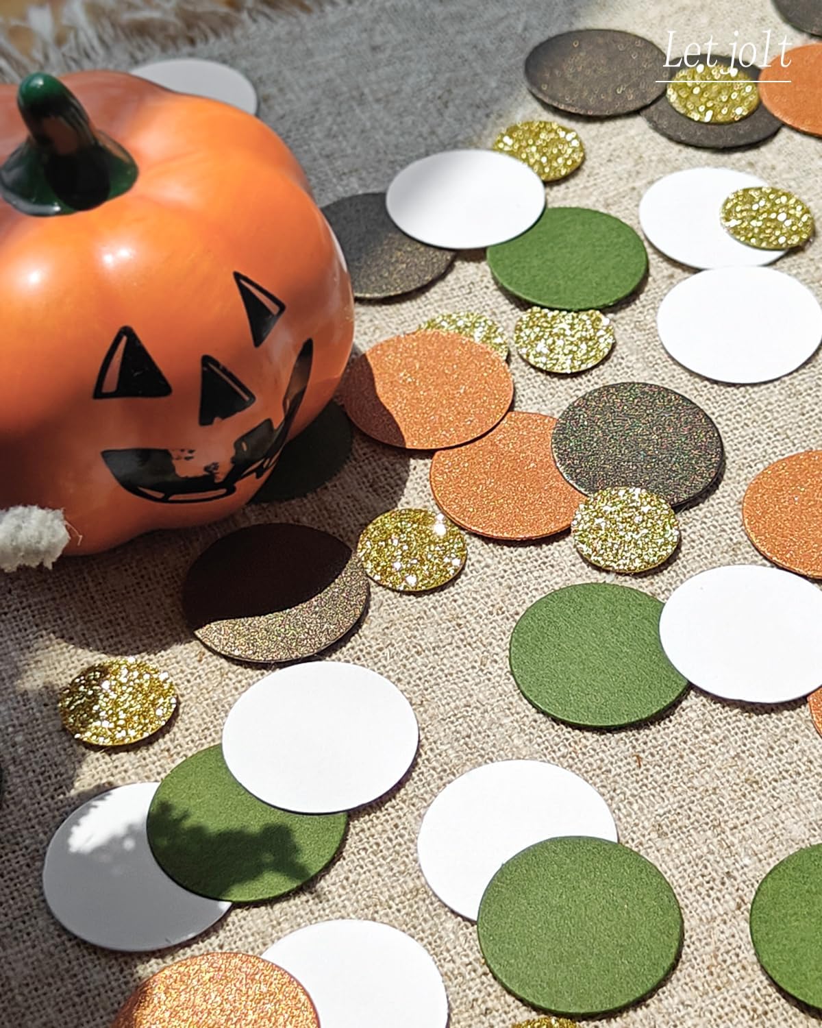 Brown Confetti Glitter Table Decorations Golden Greenery Scatter Surprise Paper Craft Supplies Anniversary Birthday Party Bridal Baby Shower Party Wedding Gift Circle Dots Decor 100 Pcs